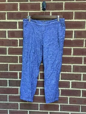 EUC Old Navy Linen Blend Viscose Jogger Pants Light Blue 4